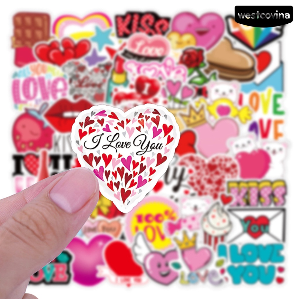 [WSTN]✎Bộ 50 Miếng Dán Chống Thấm Nước Họa Tiết Graffiti Dễ Thương Dùng Trang Trí Sổ Tay DIY