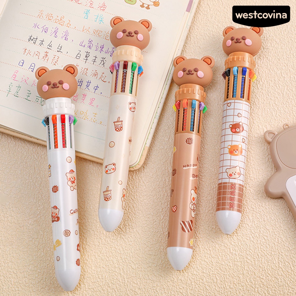 [WSTN] [WSTN] [WSTN]✎Set 2 Bút Bi 0.5mm 10 Màu Dễ Thương