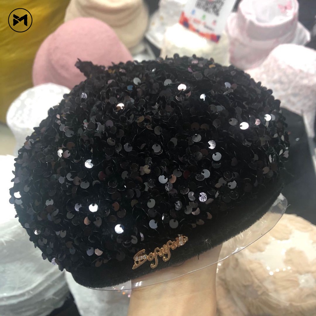 Mũ Bát Giác Đính Sequin Mới Năm 2023 Phong Cách Âu Mỹ Cho Biểu Diễn Sân Khấu Tiệc Tùng