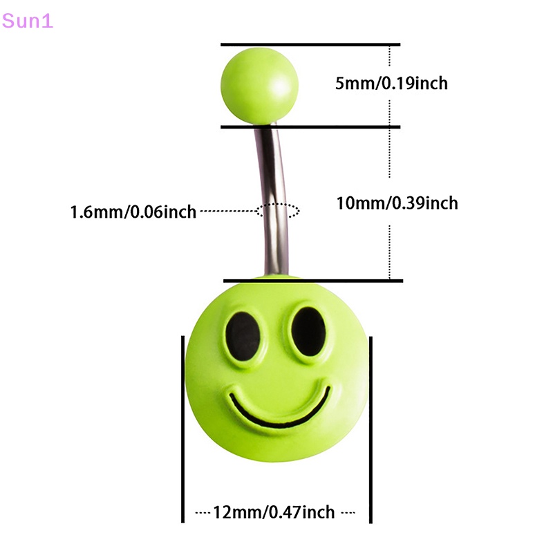Sun1 > Khuyên Rốn Bằng Thép Không Gỉ Hình Mặt Cười Người Ngoài Hành Tinh Sáng Tạo Quyến Rũ Dành Cho Nữ well