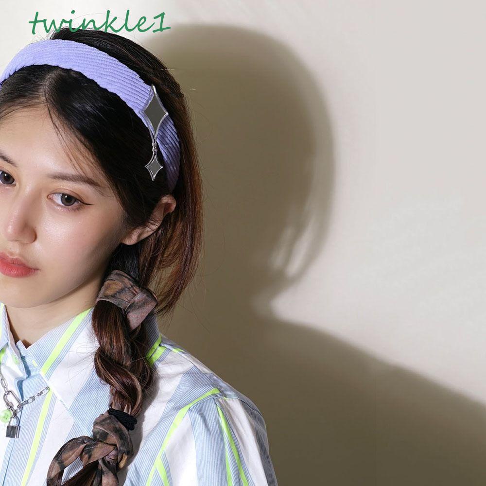 TWINKLE Băng Đô Cài Tóc Đính Núm Tua Thời Trang Cho Nữ