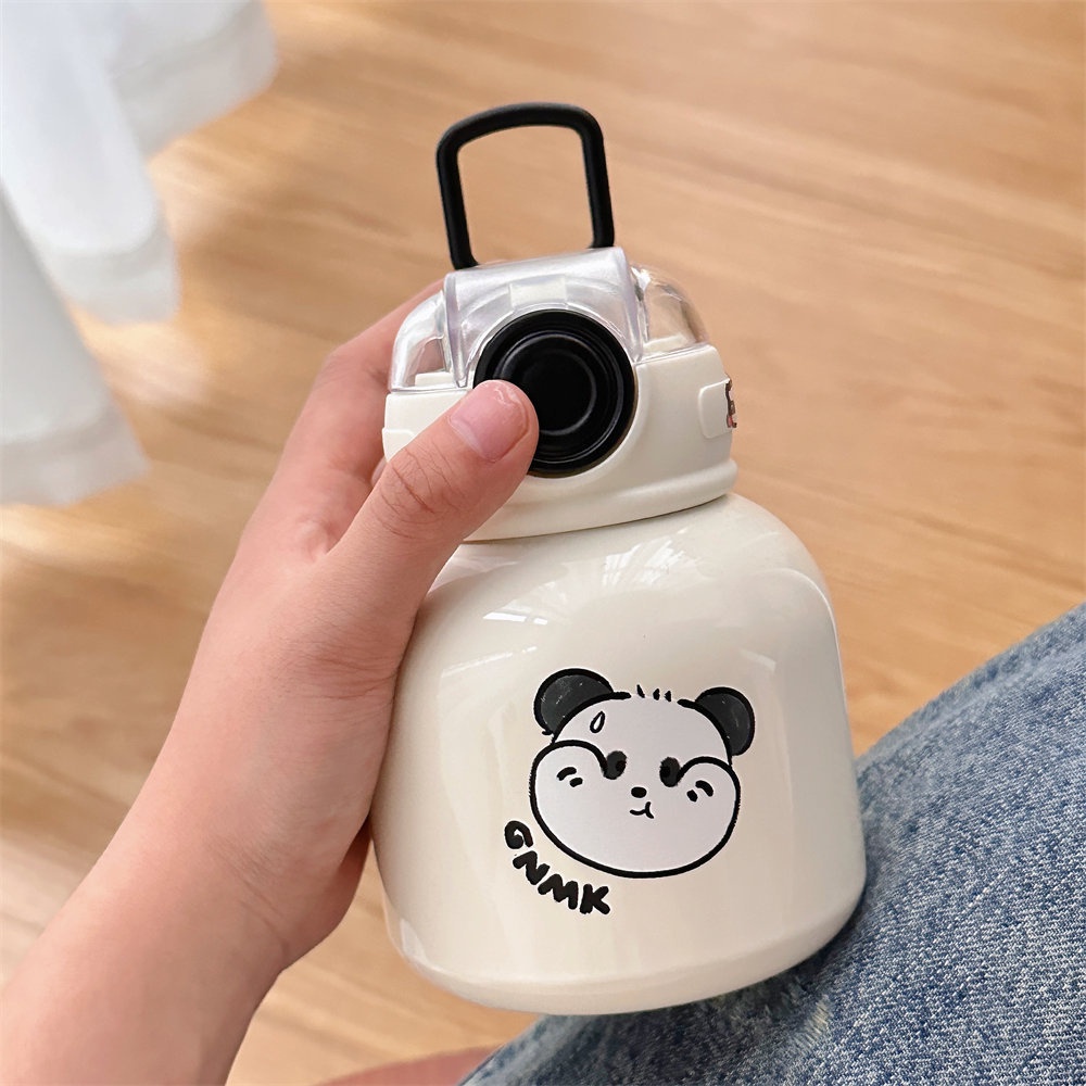 Bình Nước Giữ Nhiệt Bằng Thép Không Gỉ 316 Họa Tiết Hoạt Hình Dễ Thương Cho Bé