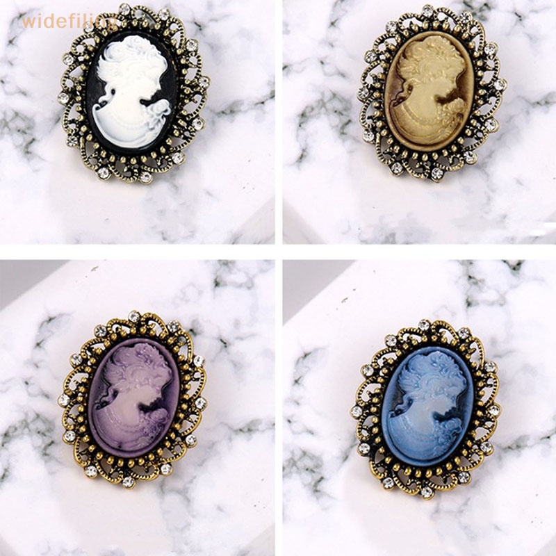Ghim Cài Áo Hình Tượng Nữ Thần Cameo Đính Đá Phong Cách Gothic Cổ Điển