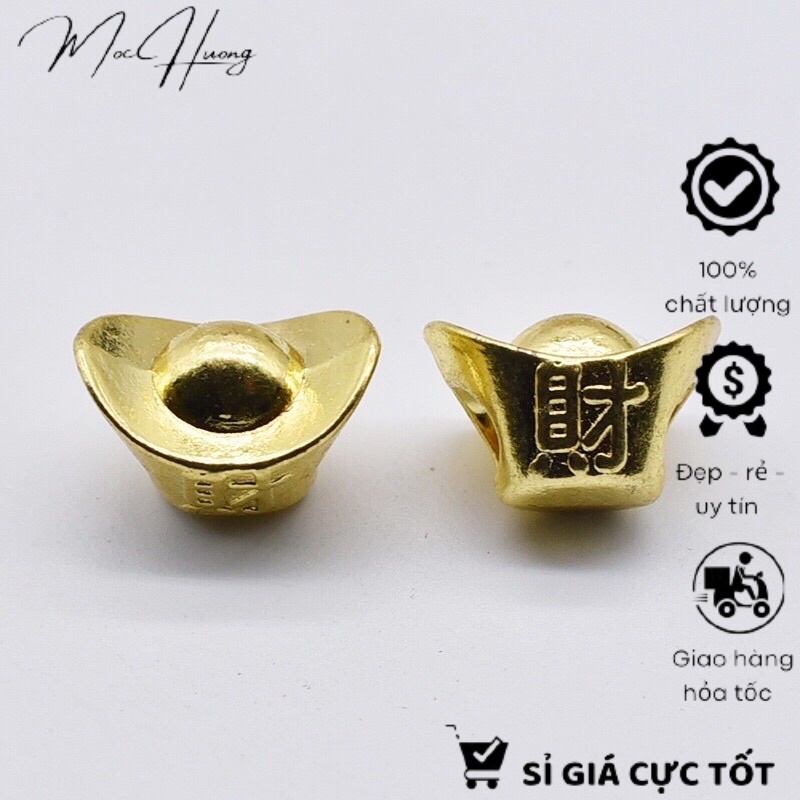 Set 3 Charm nén vàng kim tiền - KL035 MOCHUONG JEWELRY