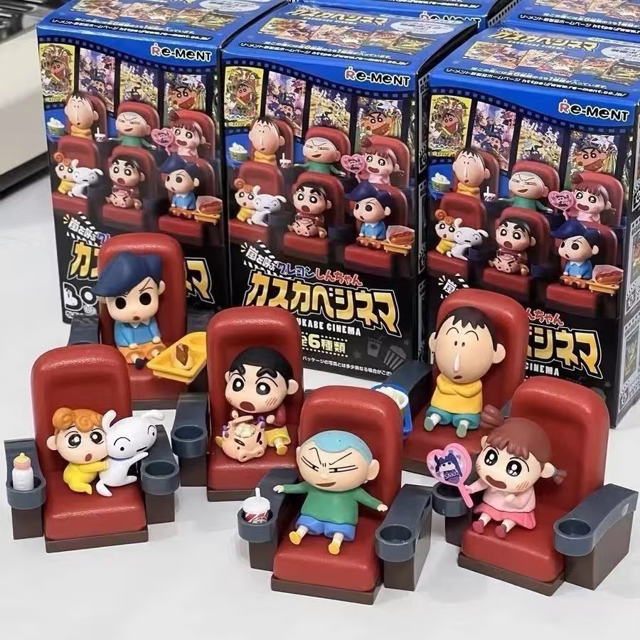 Mô Hình Shin-Chan Kasugabu Cinema Xiaokui Xiaobai Dùng Trang Trí