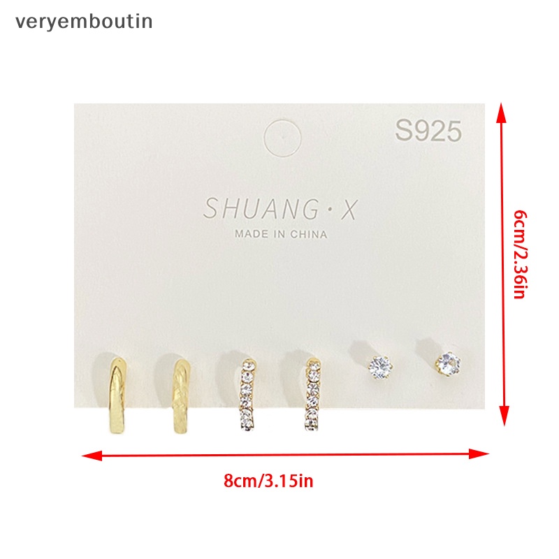 1 Bộ Khuyên Tai Kim Loại Hình Tròn Nhỏ Thời Trang Dành Cho Nữ