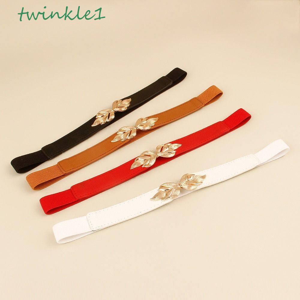 TWINKLE Thắt Lưng Da PU Phối Khóa Hình Đôi Cánh Phong Cách Vintage Thời Trang Cho Nữ