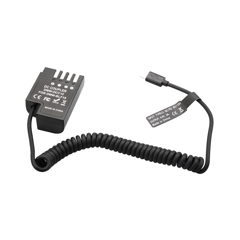 Đầu Nối Pin DMW-BLF19 DCC12 PD USB-C Cho Panasonic GH3 GH4 GH5 GH5S
