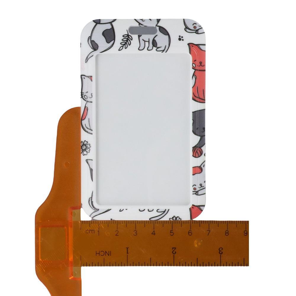 CHOOKEY Móc Khóa Hình Mèo Dacron ID Có Dây Buộc Dành Cho Văn Phòng