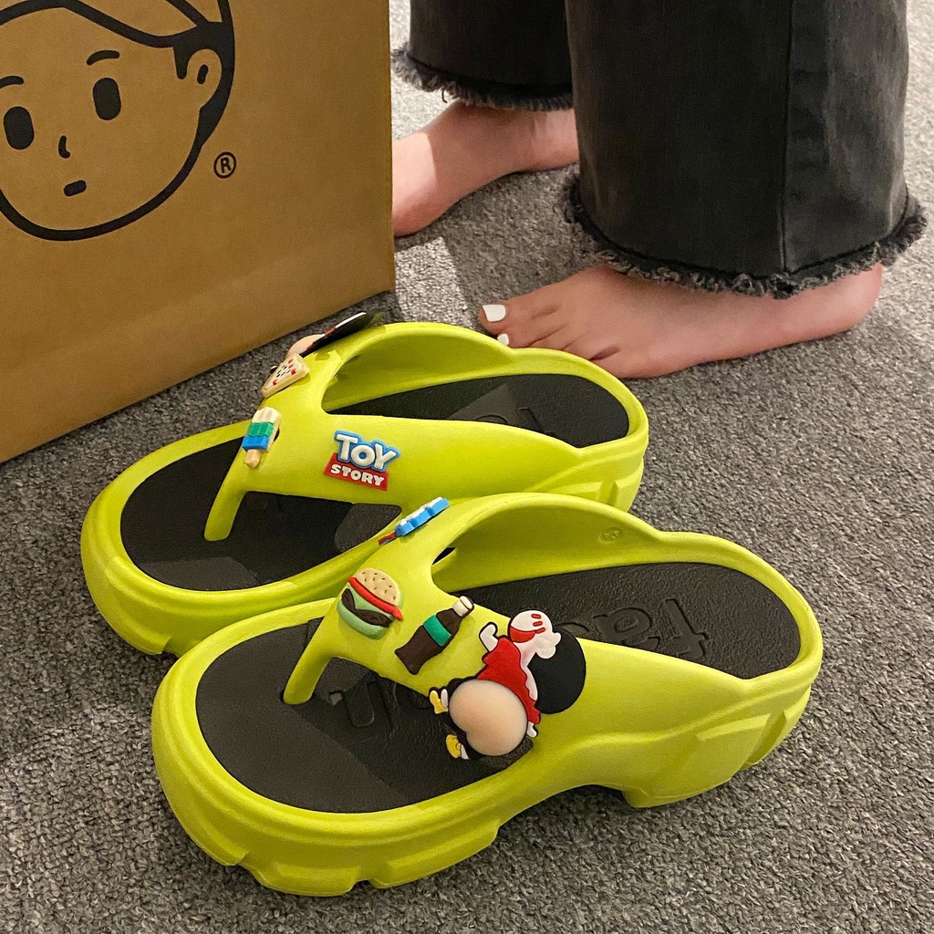 FEIJIANU Dép xỏ ngón dép kiểu nữ đi chơi dép bánh mì Thoải Mái Xinh Xắn 27Z23070711