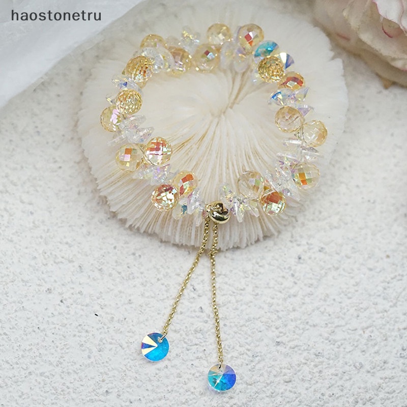 Ru Mới Vòng Tay Chuỗi Hạt Đá Pha Lê Nhân Tạo Lấp Lánh Co Giãn Thời Trang Cho Nữ n