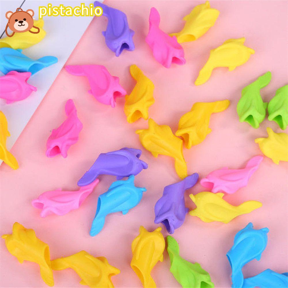 PISTA Giá Đỡ Bút Chì Bằng Silicon Hình Cá Màu Sắc Ngẫu Nhiên Cho Trẻ Em / Người Lớn