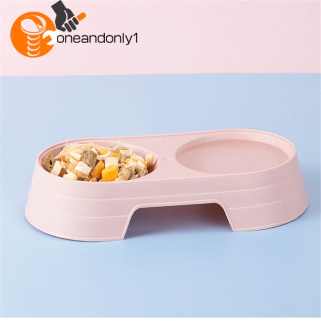 Khay Đựng Thức Ăn / Nước Uống Hai Ngăn Dành Cho Thú Cưng