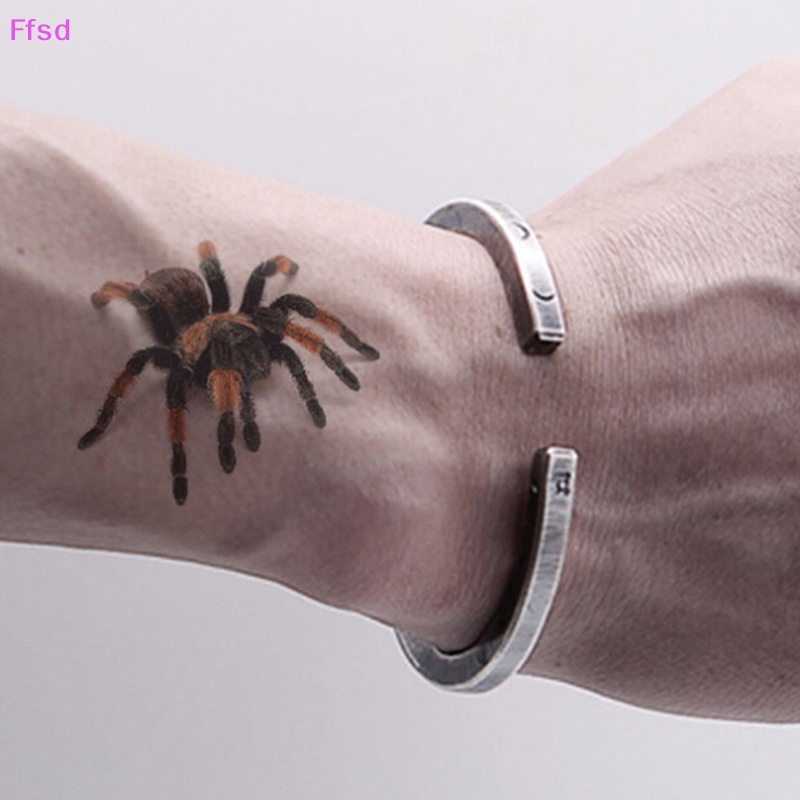 Hình Xăm Dán Họa Tiết Nhện Bọ Cạp 3D Phong Cách Halloween