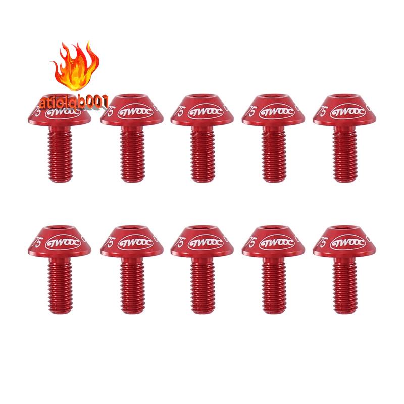 Set 10 Ốc Vít Hợp Kim Nhôm M5 X 12 Chuyên Dụng Cho Xe Đạp Leo Núi