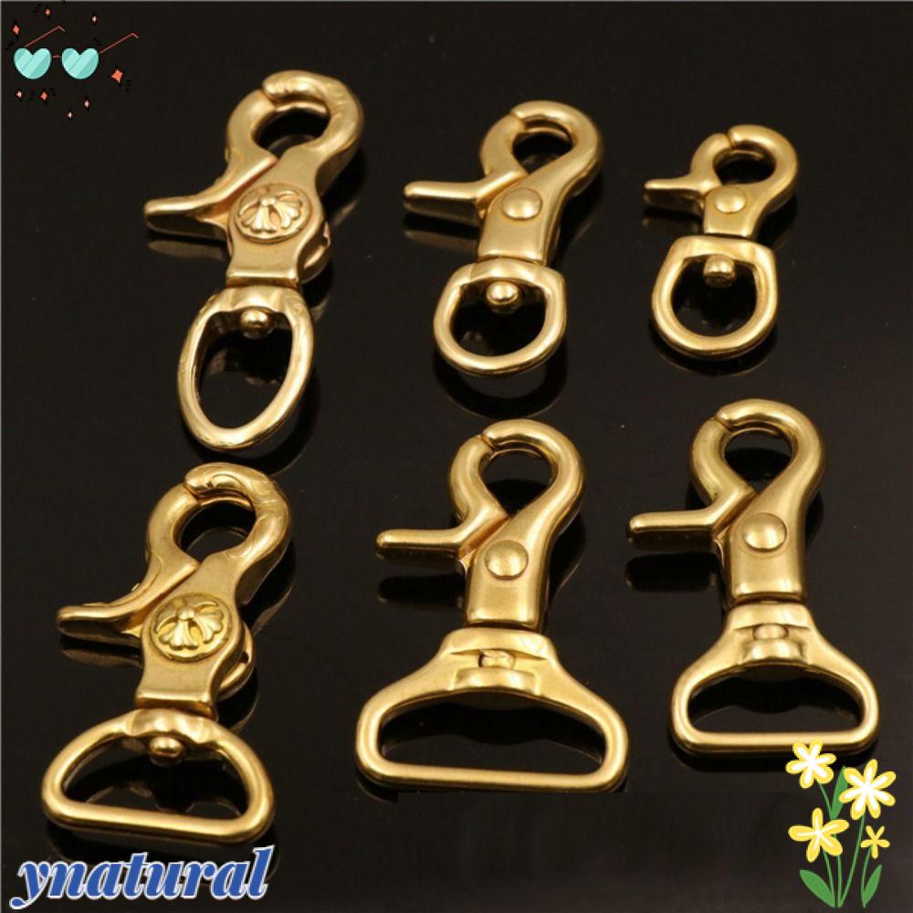 YNATURAL Móc Khóa Dây Xoay Bằng Kim Loại Cho Dây Da Thú Cưng