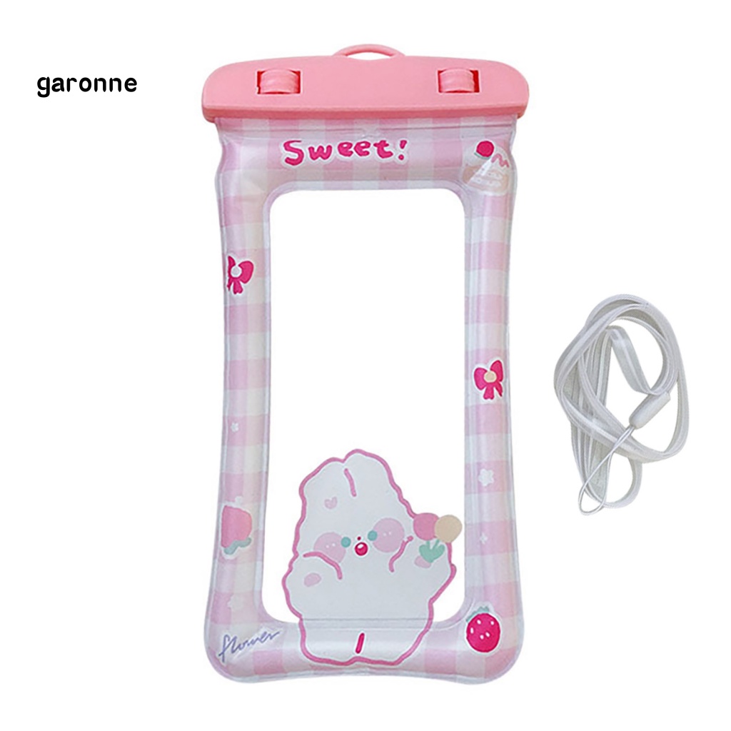 Túi Đựng Điện Thoại Chống Thấm Nước Họa Tiết Hoạt Hình Dễ Thương Kèm Dây Đeo Tiện Dụng