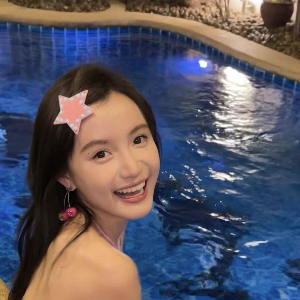 DANES Kẹp Tóc Nhựa Hình Ngôi Sao Xinh Xắn Dành Cho Nữ