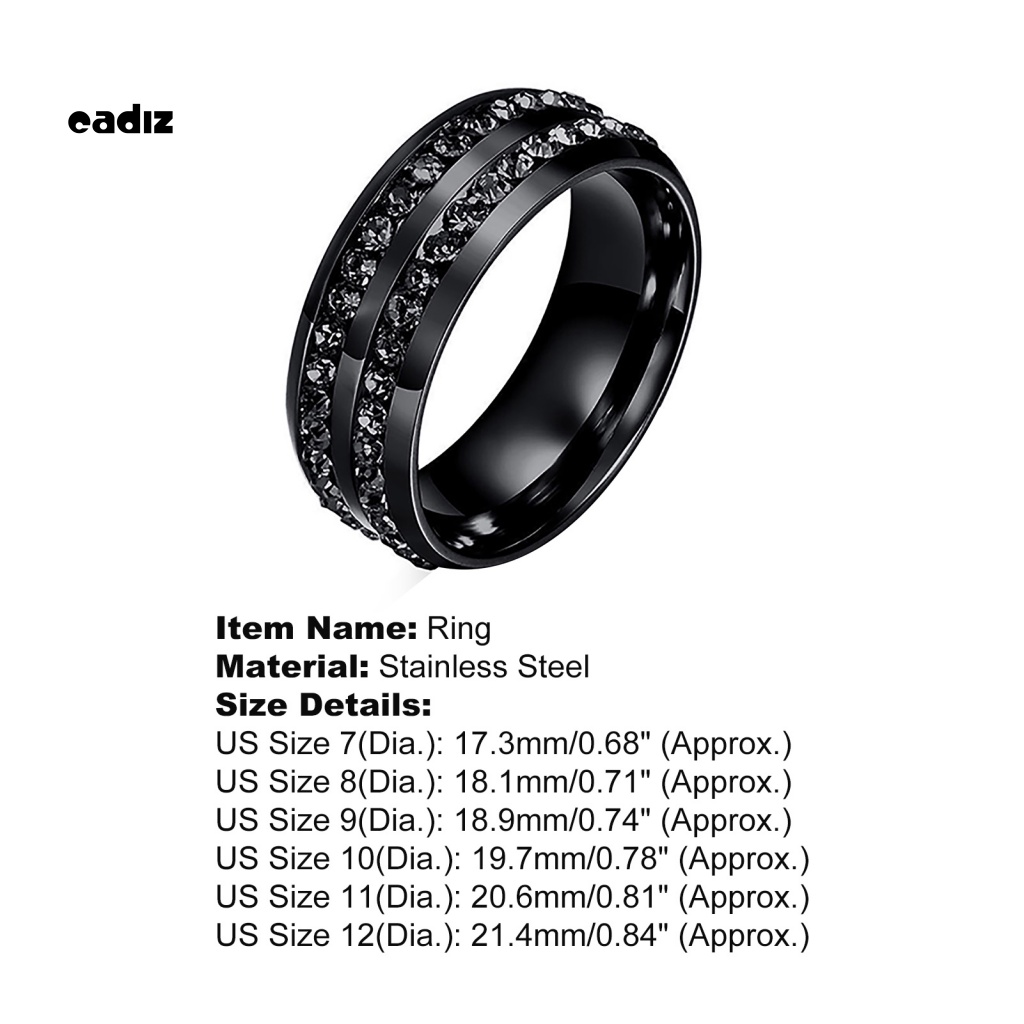 Nhẫn Thép Không Gỉ Đính Đá Thời Trang Dành Cho Cả Nam Và Nữ