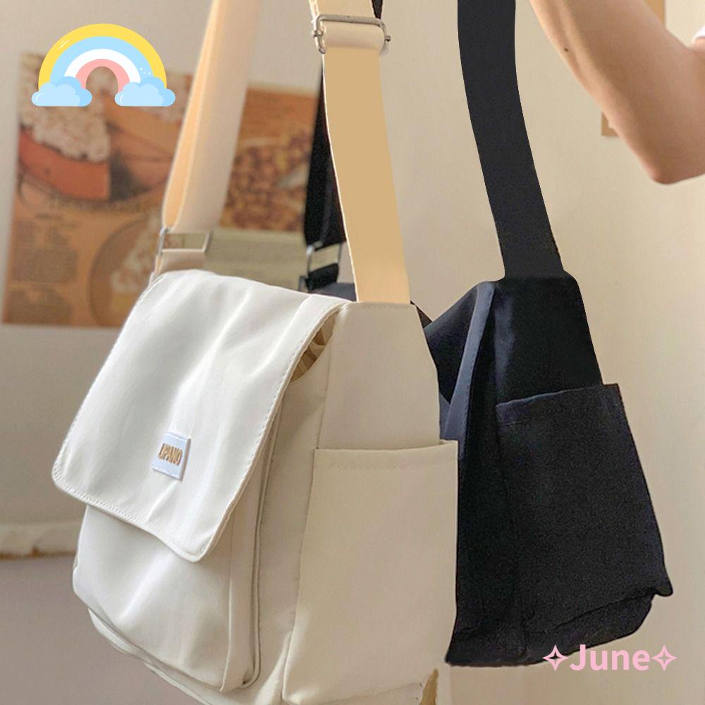 JUNE Túi Xách Đeo Vai Thiết Kế Đơn Giản Hợp Thời Trang
