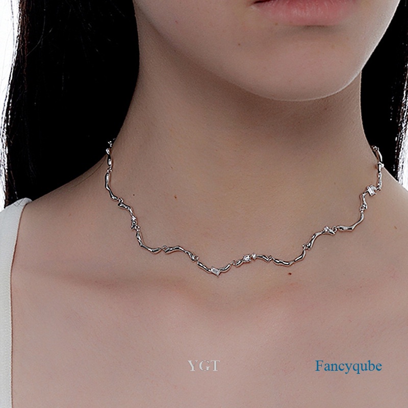 Ygt Vòng Cổ Đính Kim Cương Phong Cách Retro Hàn Quốc