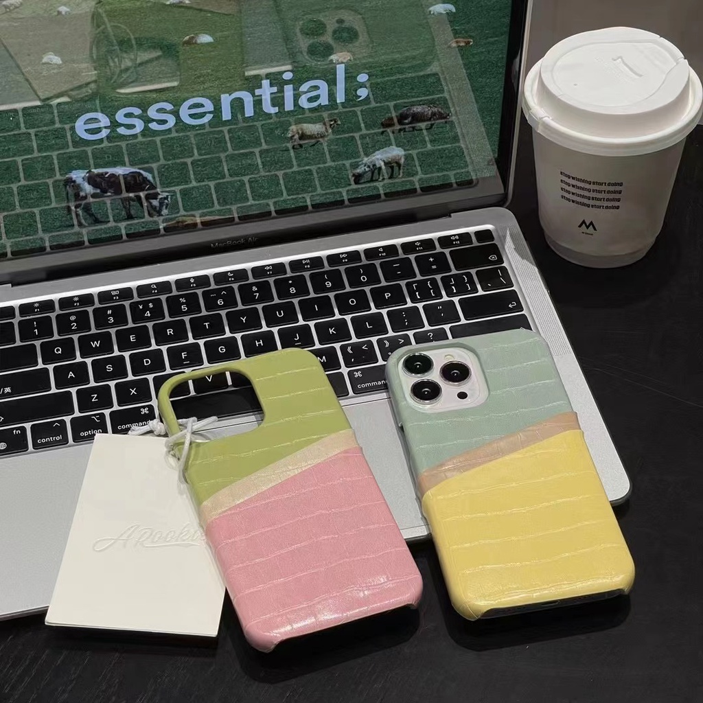 Ốp Điện Thoại Da Cá Sấu Có Ngăn Đựng Thẻ Cho iPhone14 14promax 14pro 13 13promax 13pro 12 12promax 12pro 11 11promax