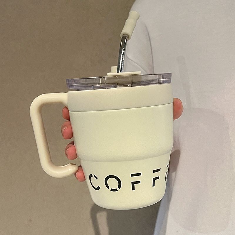 Bình Nước Giữ Nhiệt Kèm Ống Hút Dung Tích 480ml Chất Lượng Cao