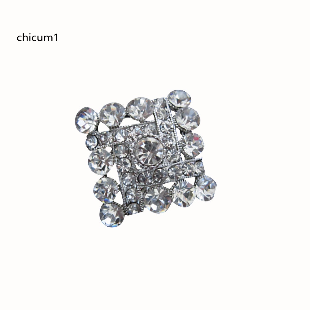 Ghim Cài Áo Hình Vuông Đính Đá Nhân Tạo Thời Trang Cho Nữ