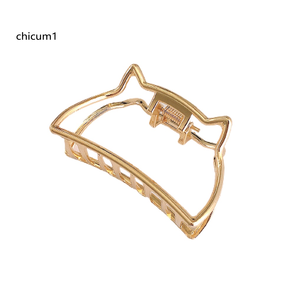 Kẹp Tóc Càng Cua Bằng Hợp Kim Chống Trượt Màu Trơn Thời Trang Cho Nữ