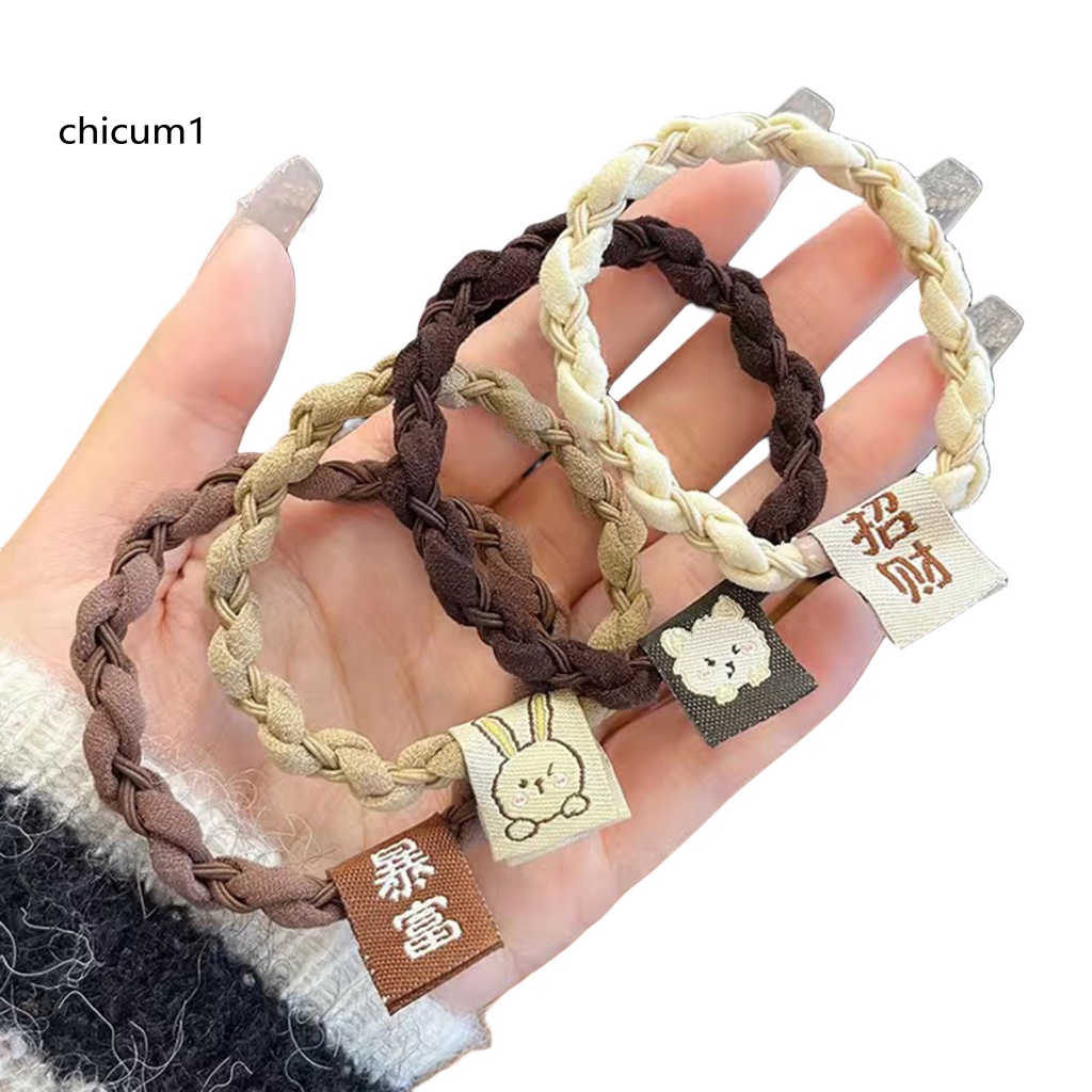 Set 4 / 5 Dây Cột Tóc Co Giãn Nhiều Màu Sắc Thời Trang Dành Cho Nữ