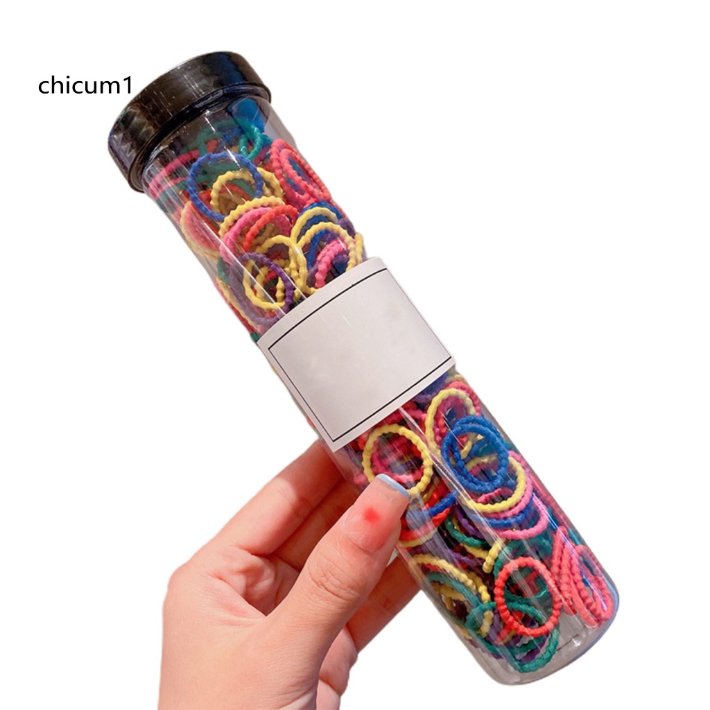 Set 300 Dây Cột Tóc Độ Co Giãn Cao Không Làm Đau Cho Bé Gái