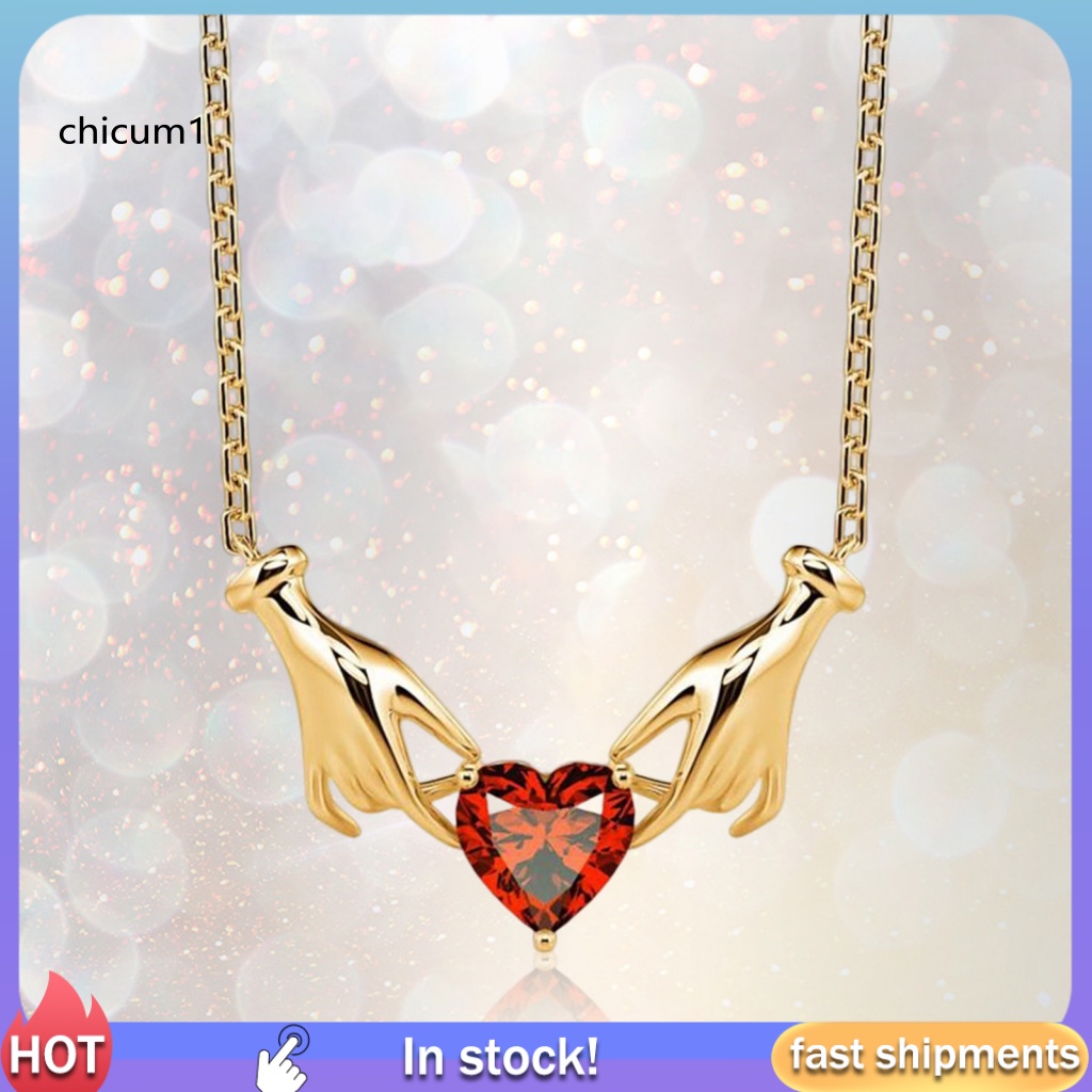 Vòng cổ Mặt Hình Trái Tim Màu Tương Phản Tùy Chỉnh Thời Trang