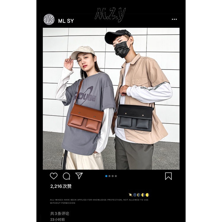 JINRU Túi đeo chéo Da nam Túi Thời Trang 2023 NEW K92U0AF