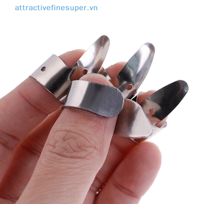 Afs Bộ 4 Miếng Gảy Đàn Guitar Bằng Kim Loại