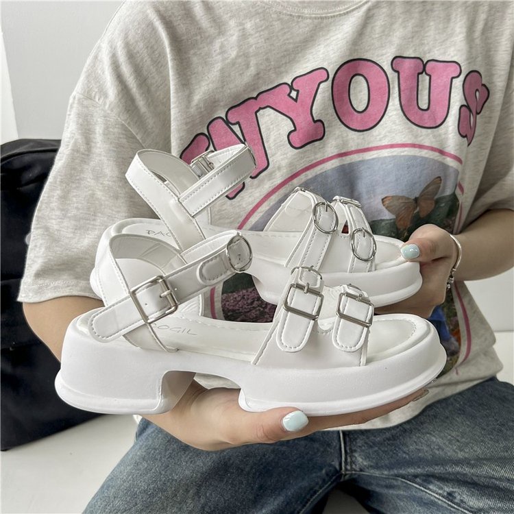 Giày Sandal Đế Mềm Dày Quai Ngang Thời Trang Dành Cho Nữ