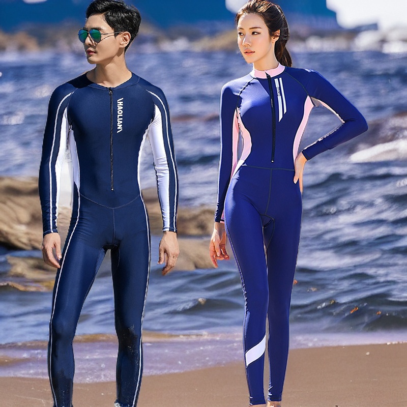 Bộ Đồ Bơi Lặn Tay Dài Chống Nắng Nhanh Khô Kiểu Hàn Quốc Cá Tính Cho Cặp Đôi