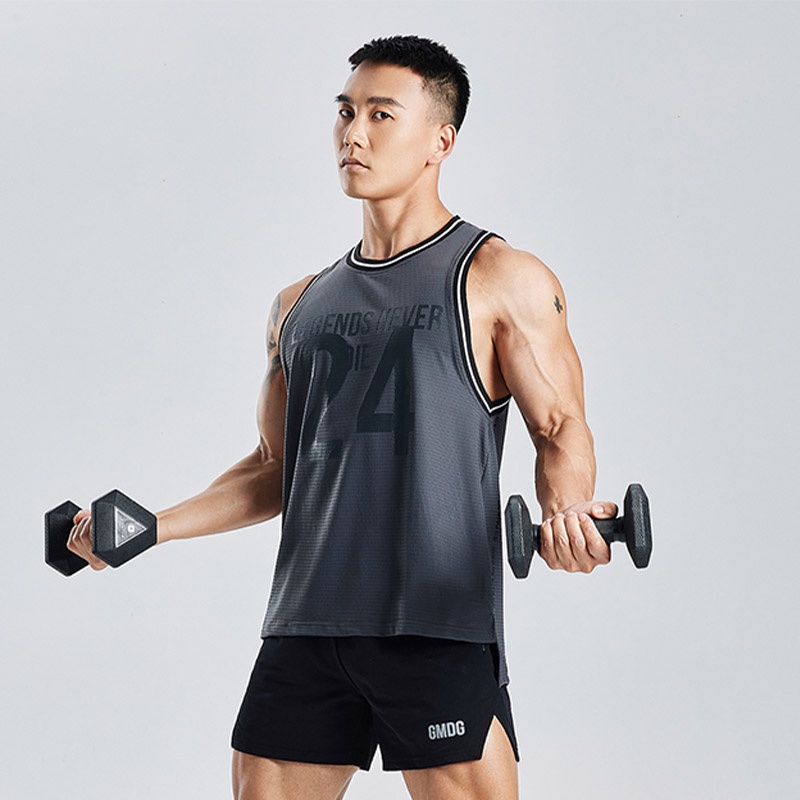 Áo Bóng Rổ Phối Lưới Co Giãn Nhanh Khô Số 24 Mẫu Mới Thời Trang Cho Nam