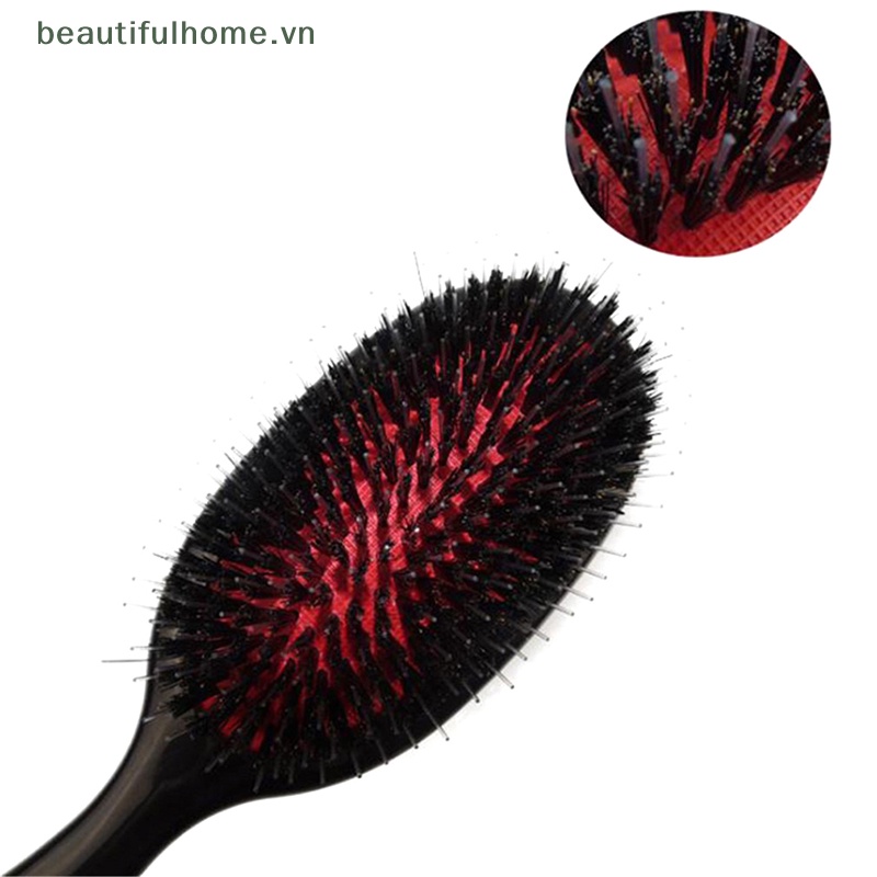 1 Lược Chải Tóc Hình Oval Mini Bằng Nylon Chống Tĩnh Điện Mát Xa Da Đầu