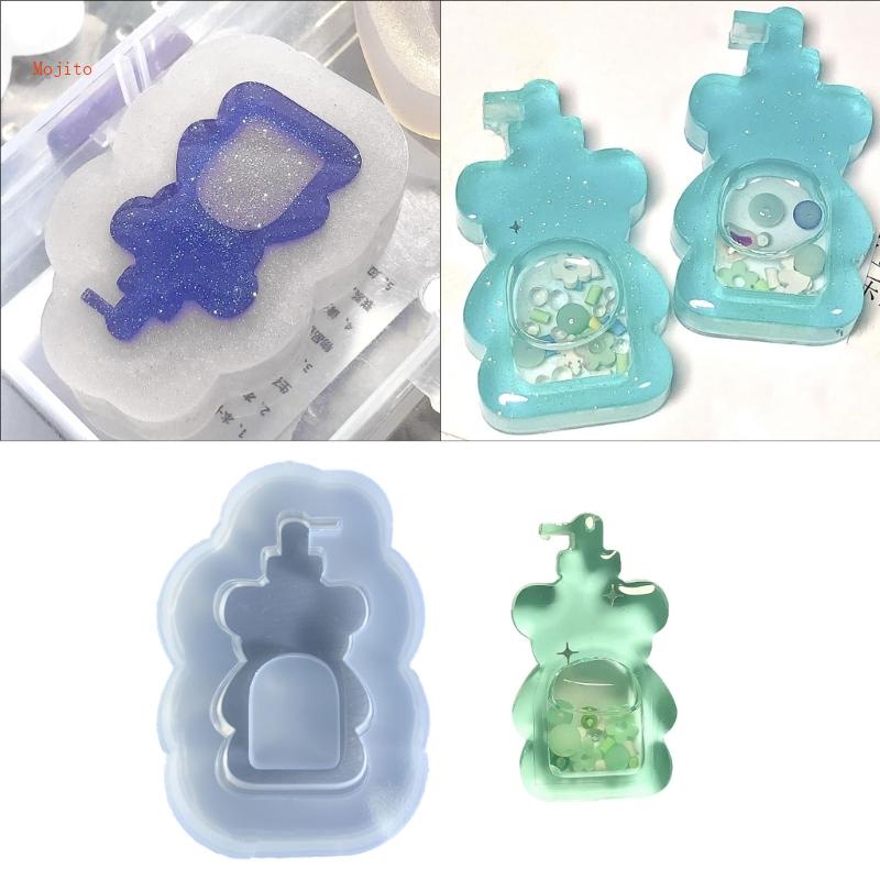 Khuôn Silicone Làm Móc Khóa / Trang Sức Hình Chai Nước Rửa Mojito DIY