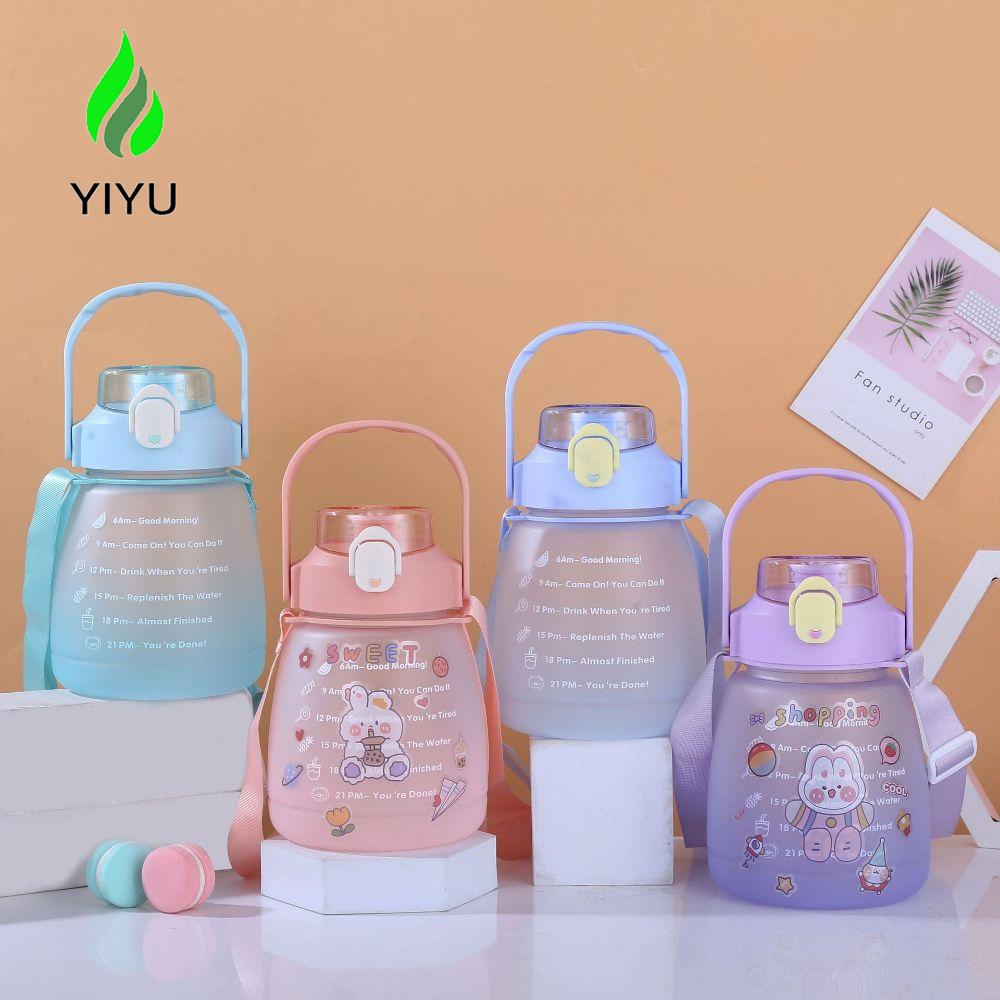 YIYU Cốc Uống Nước Dung Tích Lớn 1300ml Màu Sắc Gradient Dành Cho Mùa Hè
