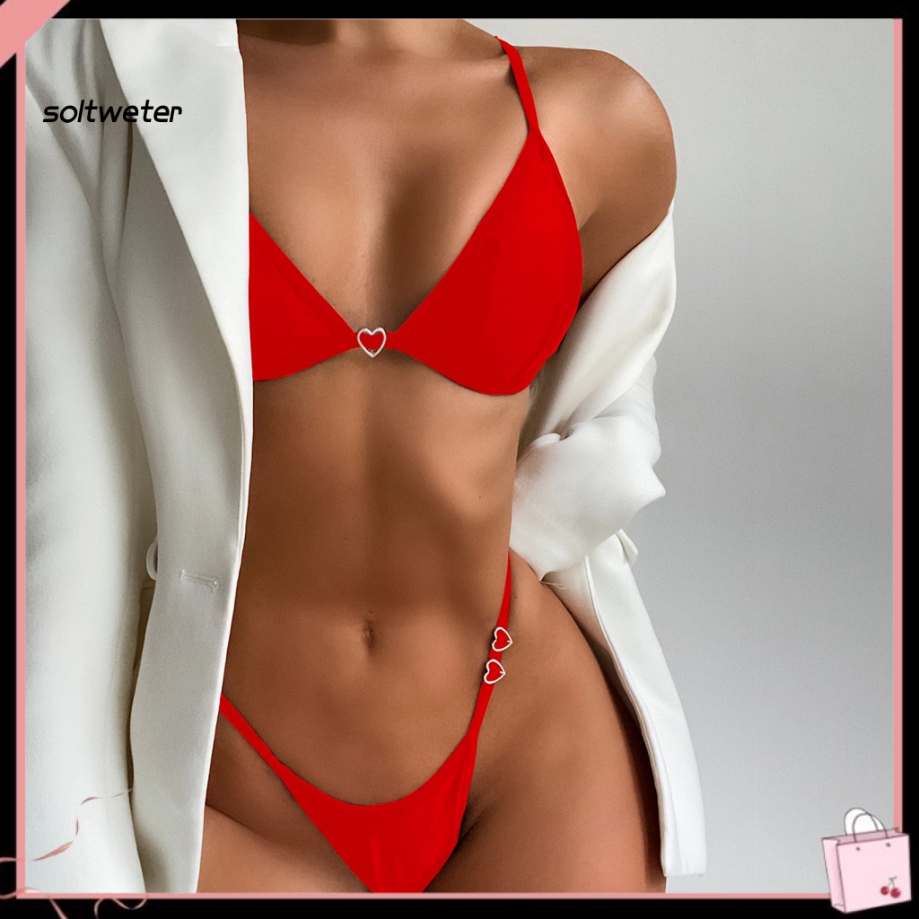 Bộ Bikini 2 Mảnh Màu Sắc Thời Trang Gợi Cảm Cho Nữ