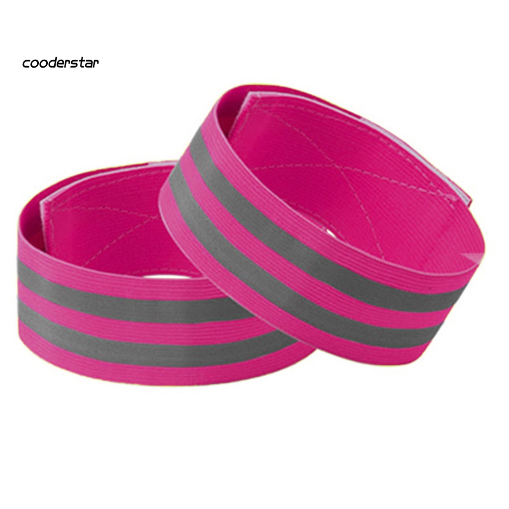 1 Cặp Băng Đeo Cánh Tay / Chân Phản Quang An Toàn Cho Nam Nữ Chạy Bộ Đạp Xe Ban Đêm