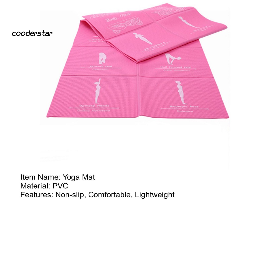 Thảm Tập Yoga Bằng PVC Dày Dặn Chống Trượt Có Thể Gấp Gọn Tiện Dụng