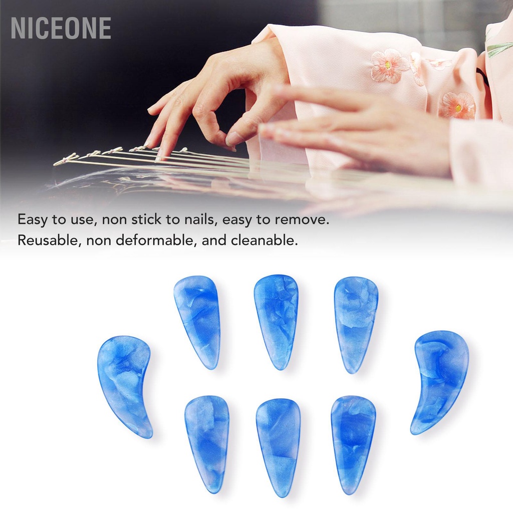NiceOne Móng guzheng chuyên nghiệp dành cho người lớn và trẻ em, móng guzheng nhiều màu để chơi guzheng.