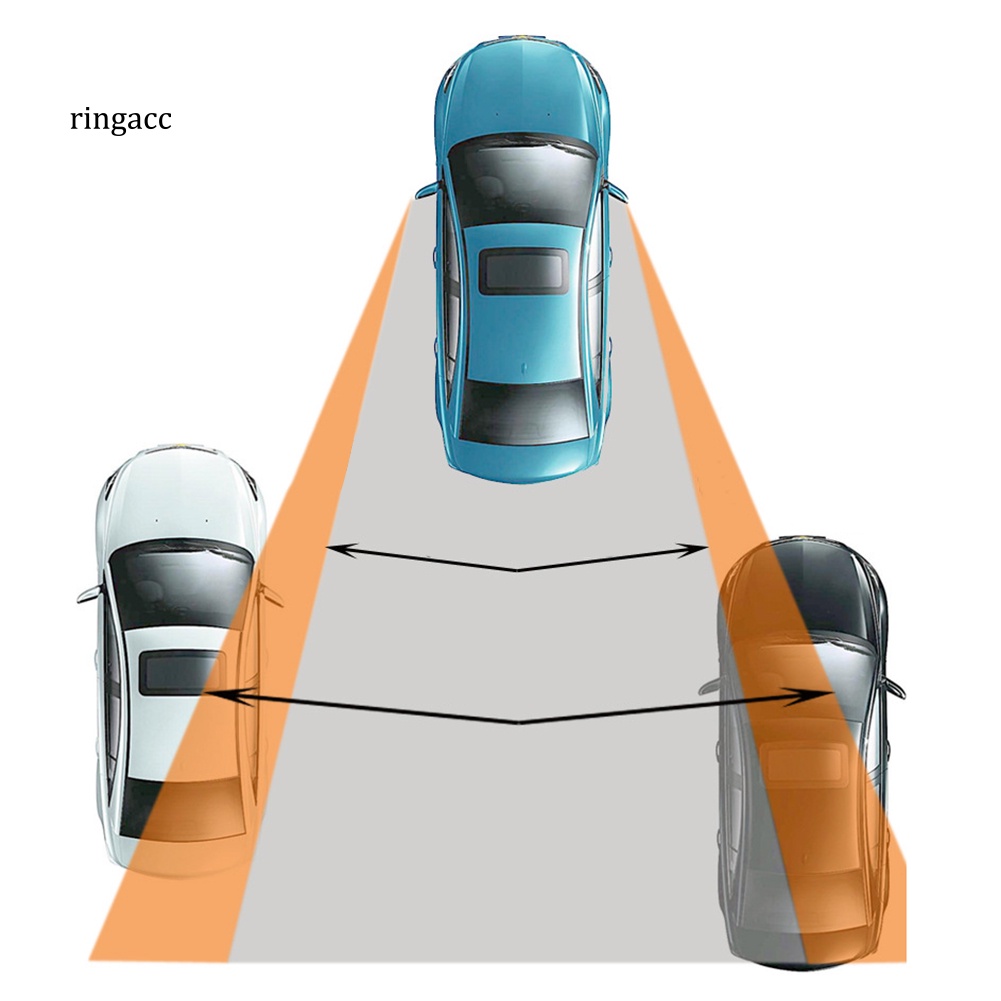 1 Cặp Gương Chiếu Hậu 360 Độ Hình Vuông Bằng ABS Thông Dụng Cho Xe Hơi