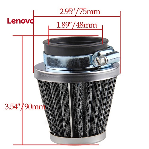 Phễu Lọc Khí Hình Oval Bằng Kim Loại Chuyên Dụng Cho Xe Mô Tô