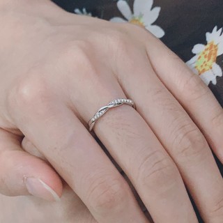 Nhẫn Mạ VàNg TrắNg ĐíNh Đá ThờI Trang