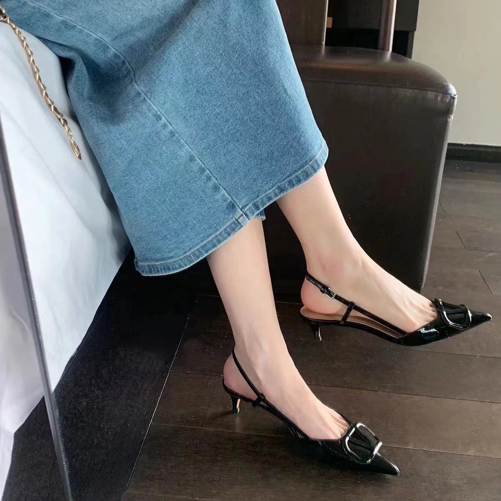 Sandal Cao Gót Mũi Nhọn Thiết Kế Mới Thời Trang 2023 Dành Cho Nữ