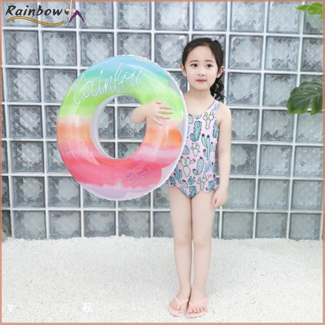 Phao Bơi Bơm Hơi Dày Dặn Màu Gradient Độc Đáo