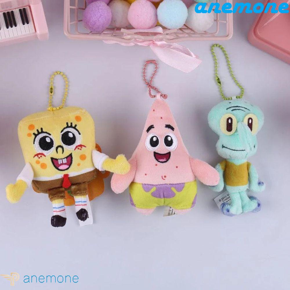 ANEMONE Móc Khóa Hình Spongebob Nhồi Bông Dễ Thương Dùng Trang Trí Hành Lý
